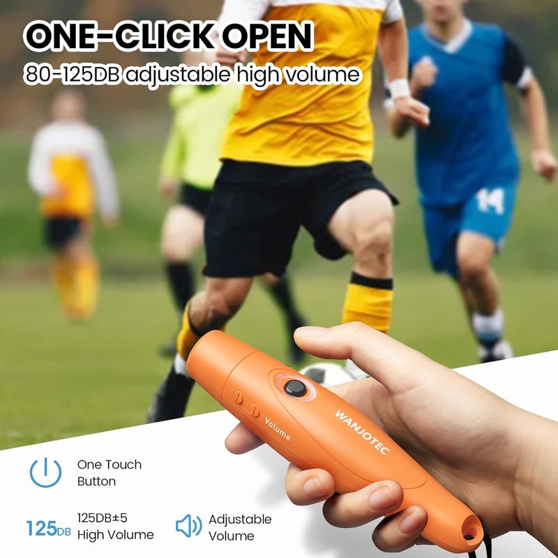 WANJOTEC Electronic Whistle for Teacher Coaches, 3 Tones Adjustable 130db Loudest High Volume Handheld Emergency Electric Whistles for Referee, P.E.Outdoor Sports Whistles with Lanyard - Image 5